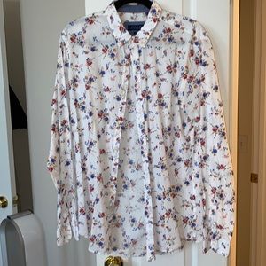 Zara men’s floral light weight button down size L